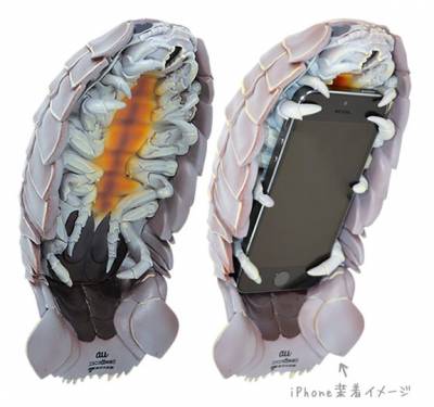 Японцы придумали чехлы для iPhone 5s в виде гигантского изопода Rhubarb Gusokumushi