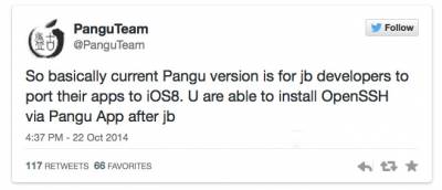 Джейлбрейк iOS 8 и 8.1 от китайских хакеров