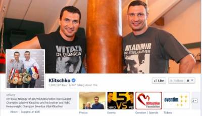 Братья Кличко, первыми среди украинцев, набрали 1000000 сторонников в Facebook