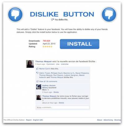 На Facebook предлагается фейковая кнопка Dislike