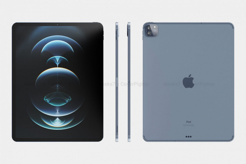 Появились первые рендеры iPad Pro 2021. Он немного отличается от текущей модели