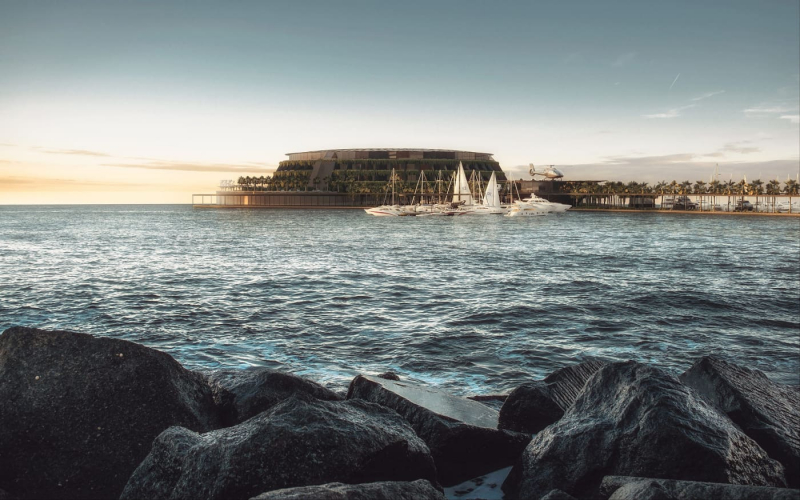 В Турции придумали плавучий отель, который производит электричество из воды. А как крутится!