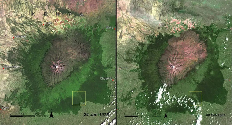 До и после. 12 холодящих фото со спутника NASA показали, как ухудшается состояние природы Земли