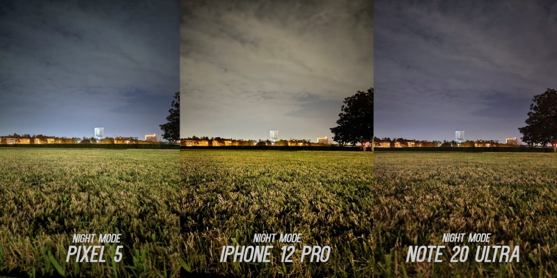 Ночную съёмку iPhone 12 Pro сравнили с Pixel 5 и Galaxy Note20 Ultra
