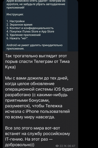 Тина Канделаки и Владимир Соловьев распространяют фейк про удаление Telegram с устройств Apple. Что на самом деле?