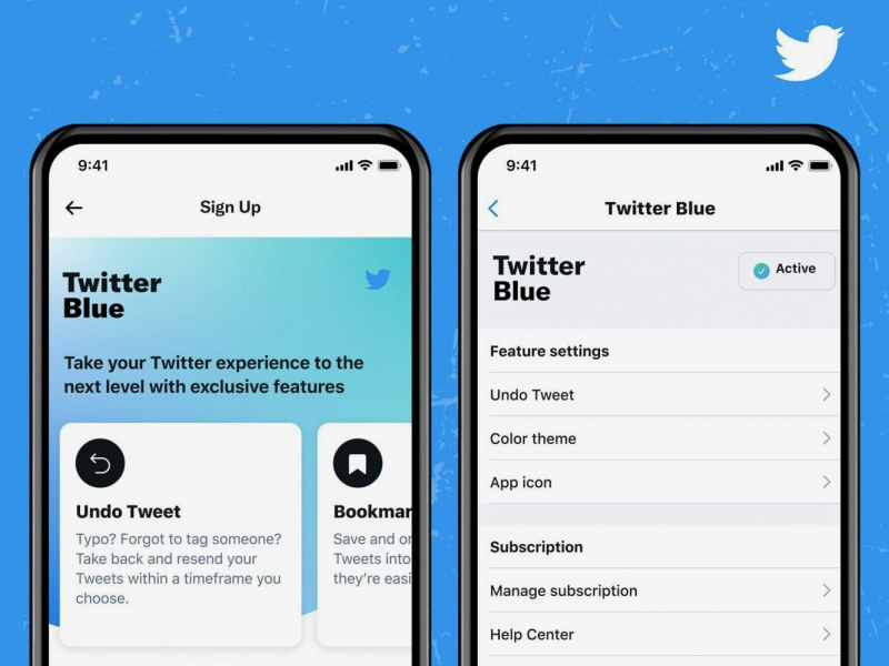 Twitter запустила платную подписку Twitter Blue. Она позволяет отменять отправку твитов